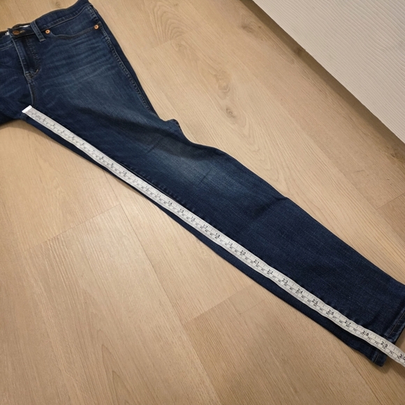 Madewell Dark Wash Stretch 10" High-Rise Cute Casual Skinny Jeans Size 29T - Picture 6 of 10